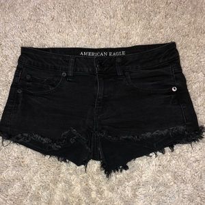 American Eagle Super Low Shortie denim shorts